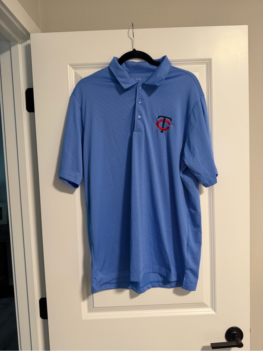 Antigua Minnesota Twins MLB Blue Striped Polo Large